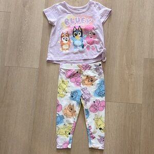 Bluey & Friends 2T tee and Character Leggings Set